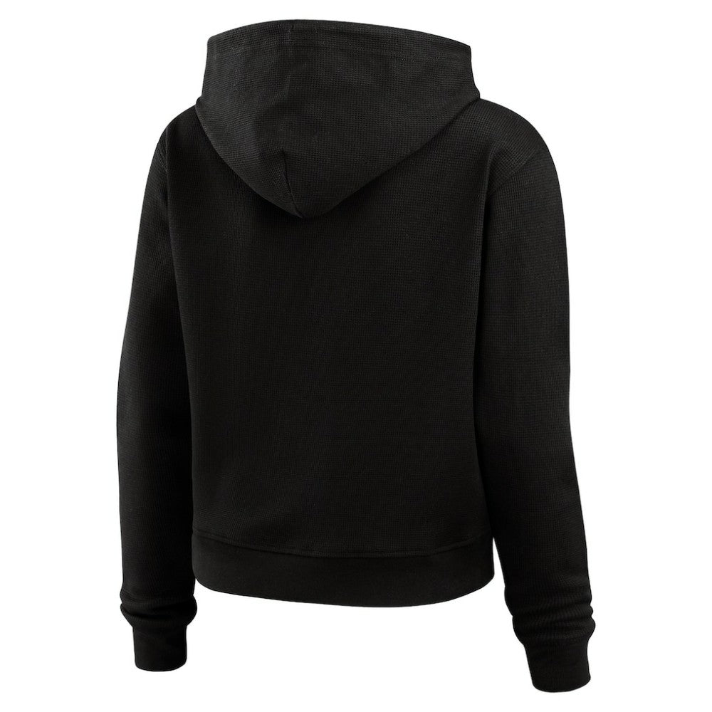 NHL Vegas Golden Knights WEAR by Erin Andrews Women's Waffle-Knit Pullover Hoodie - Black