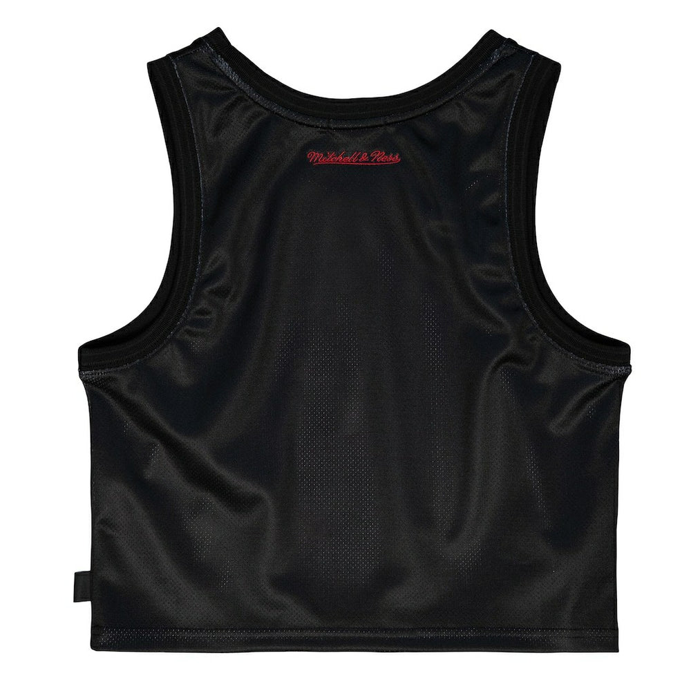 Chicago Bulls Women's Hardwood Classics Big Face 4.0 Cropped Tank Top Black