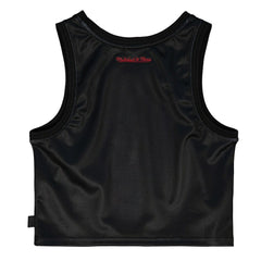 Chicago Bulls Women's Hardwood Classics Big Face 4.0 Cropped Tank Top Black
