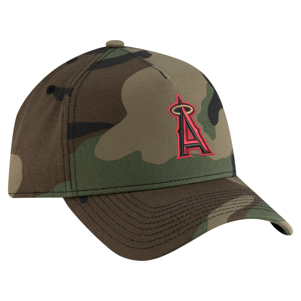 Los Angeles Angels New Era Woodland Team Pop 9FORTY A-Frame Adjustable Hat - Camo Hats