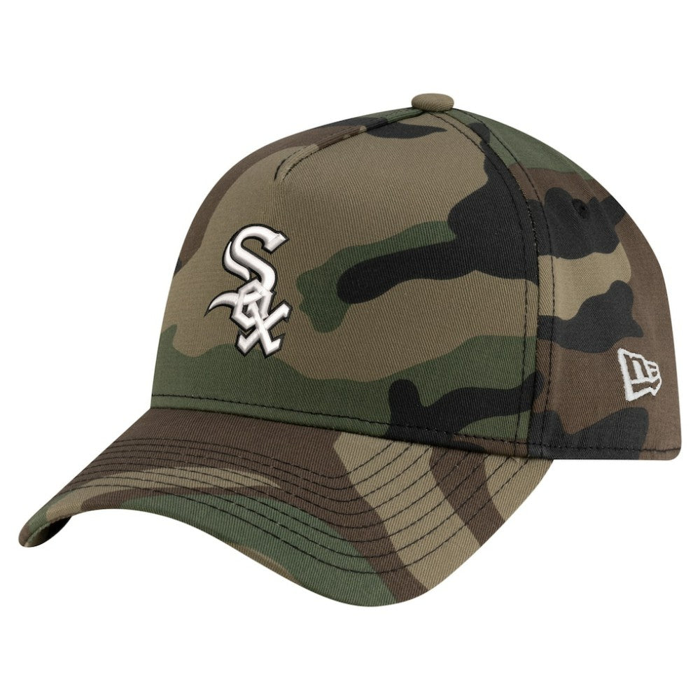 Chicago White Sox New Era Woodland Team Pop 9FORTY A-Frame Adjustable Hat - Camo Hats