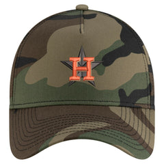 Houston Astros New Era Woodland Team Pop 9FORTY A-Frame Adjustable Hat - Camo Hats
