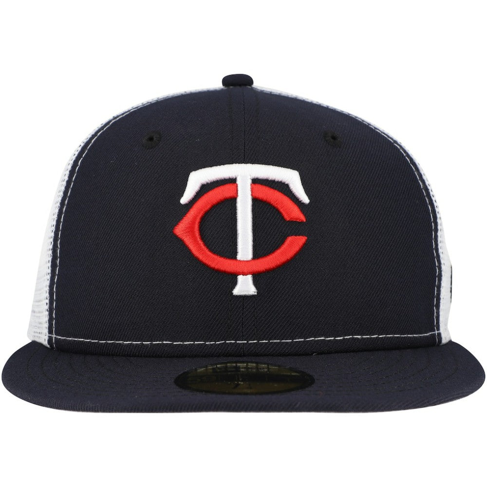 Minnesota Twins New Era Team Color 59FIFTY Trucker Fitted Hat - Navy Hats