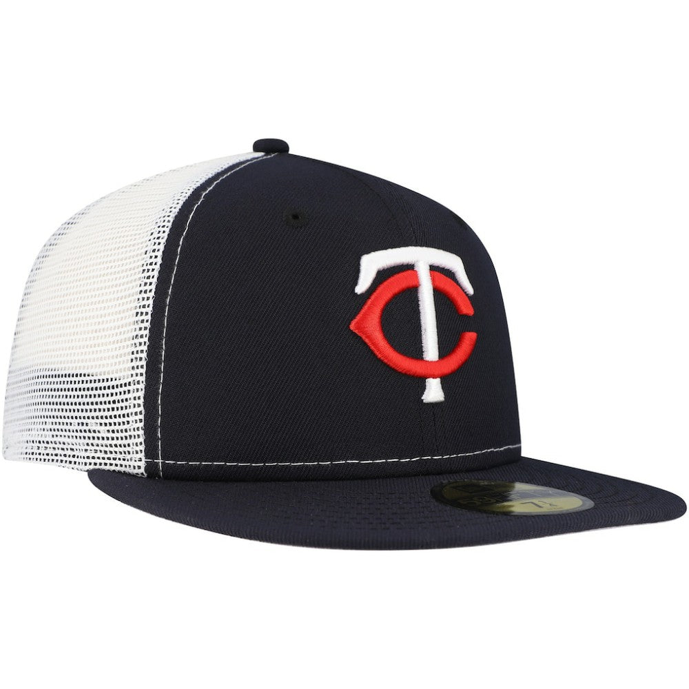 Minnesota Twins New Era Team Color 59FIFTY Trucker Fitted Hat - Navy Hats