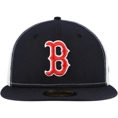 Boston Red Sox New Era Team Color 59FIFTY Trucker Fitted Hat - Navy Hats