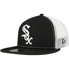 Chicago White Sox New Era Team Color 59FIFTY Trucker Fitted Hat - Black Hats