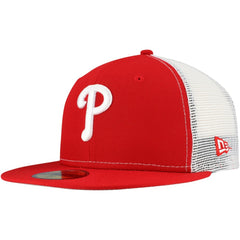 Philadelphia Phillies New Era Team Color 59FIFTY Trucker Fitted Hat - Red Hats
