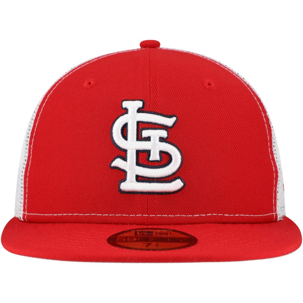 St. Louis Cardinals New Era Team Color 59FIFTY Trucker Fitted Hat - Red Hats