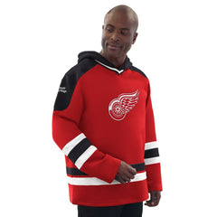 NHL Detroit Red Wings Starter Hockey Pullover Hoodie - Red/Black