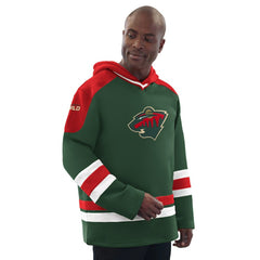 NHL Minnesota Wild Starter Hockey Pullover Hoodie - Green/Red