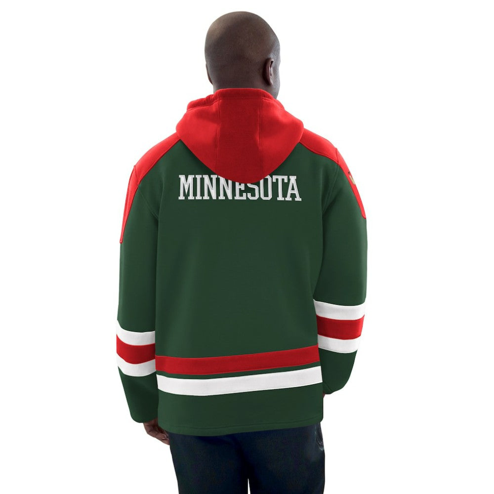 NHL Minnesota Wild Starter Hockey Pullover Hoodie - Green/Red