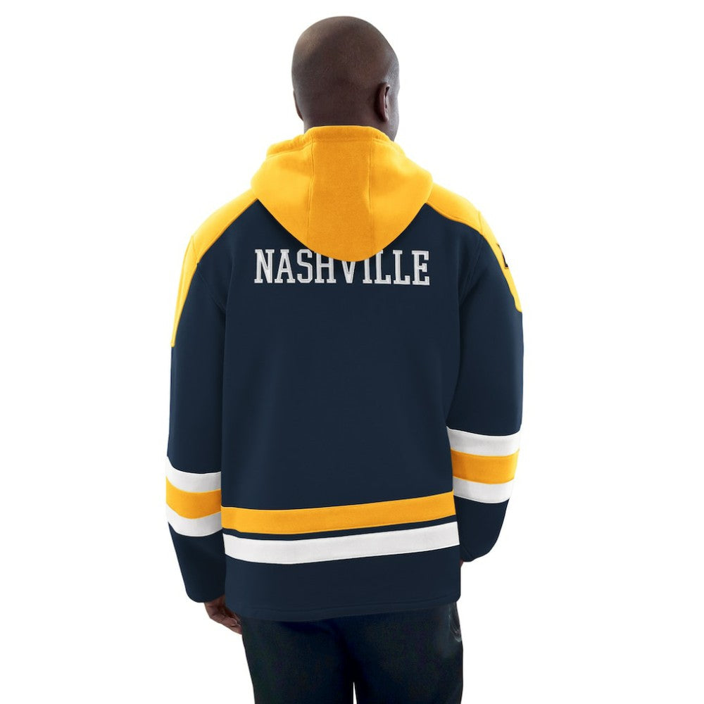 NHL Nashville Predators Starter Hockey Pullover Hoodie - Navy/Gold
