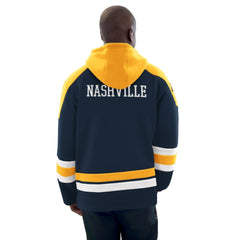 NHL Nashville Predators Starter Hockey Pullover Hoodie - Navy/Gold