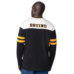 NHL Boston Bruins Starter Blitz Durene Long Sleeve T-Shirt - Black