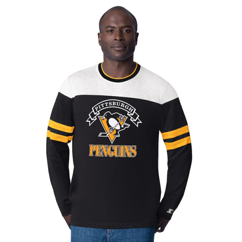 NHL Pittsburgh Penguins Starter Blitz Durene Long Sleeve T-Shirt - Black