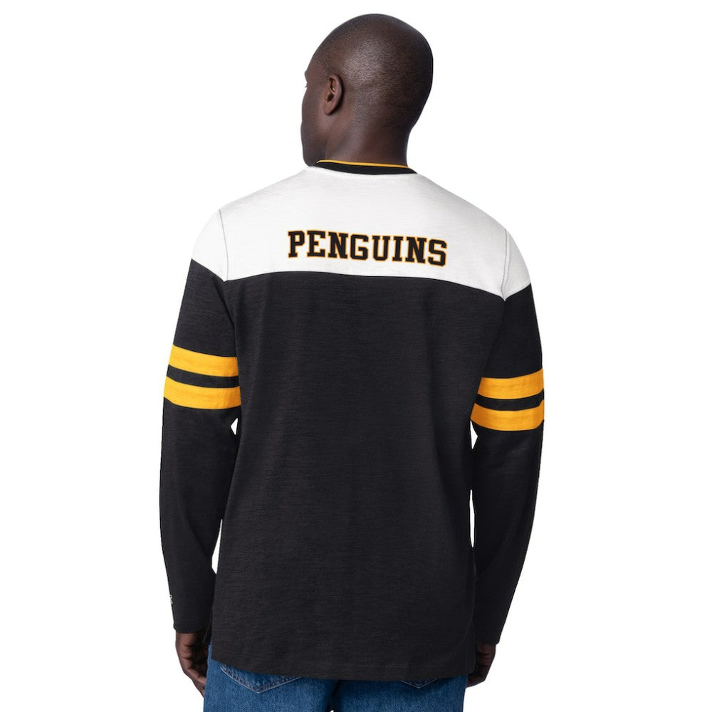 NHL Pittsburgh Penguins Starter Blitz Durene Long Sleeve T-Shirt - Black