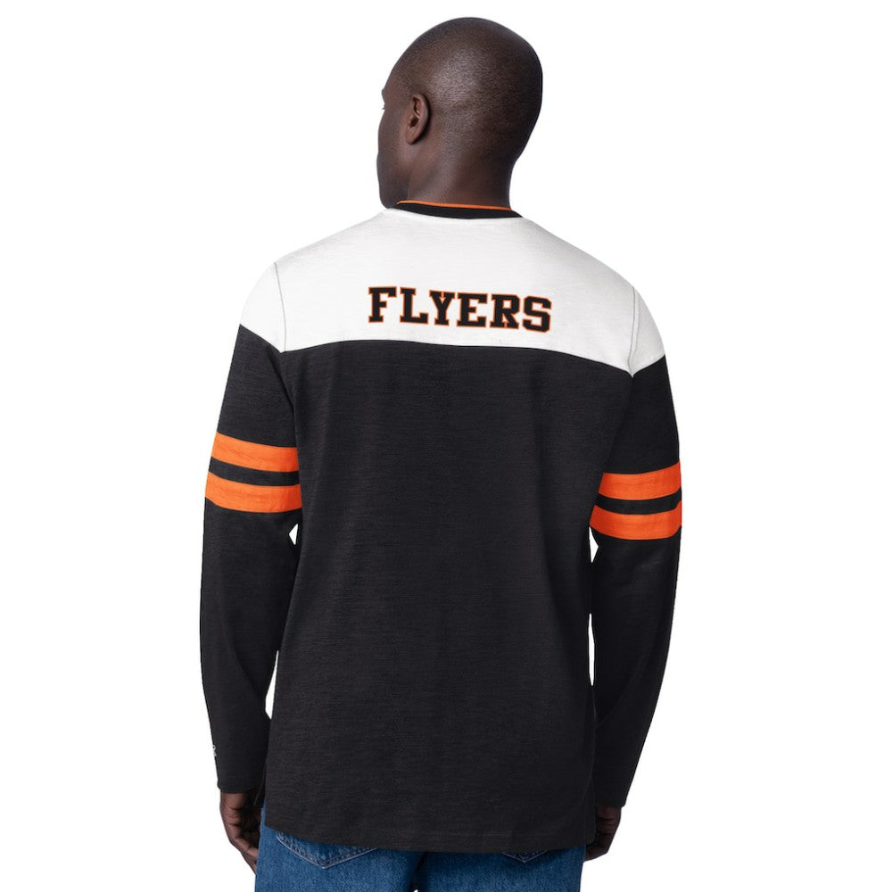 NHL Philadelphia Flyers Starter Blitz Durene Long Sleeve T-Shirt - Black