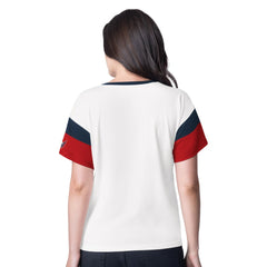 NHL Washington Capitals G-III 4Her by Carl Banks Women's Rink Oversized Rhinestone V-Neck T-Shirt - White