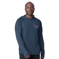 NHL Washington Capitals MSX by Michael Strahan Fast Track Raglan Long Sleeve Hoodie T-Shirt - Navy