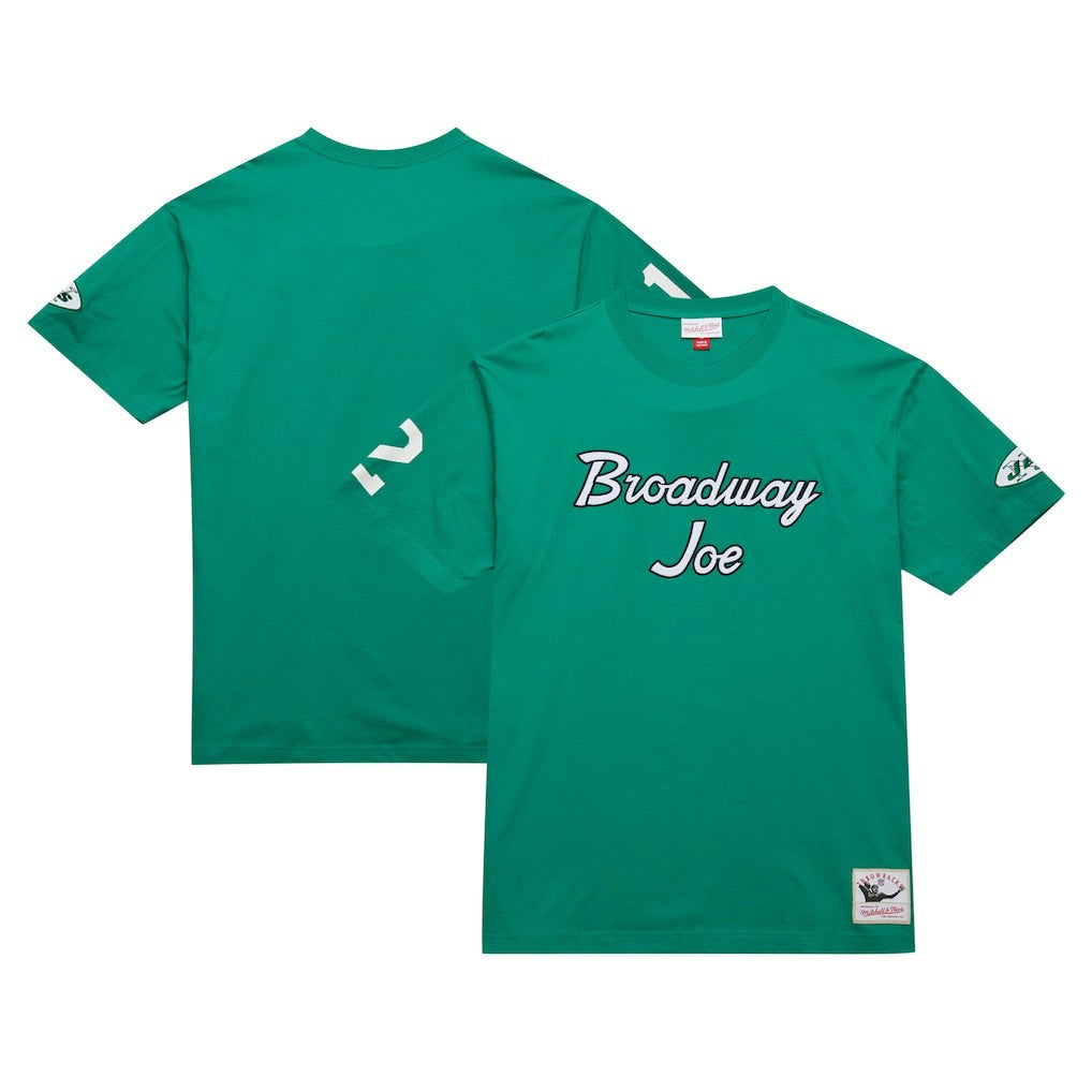 Joe Namath New York Jets Retired Player Nickname T-Shirt Kelly Green