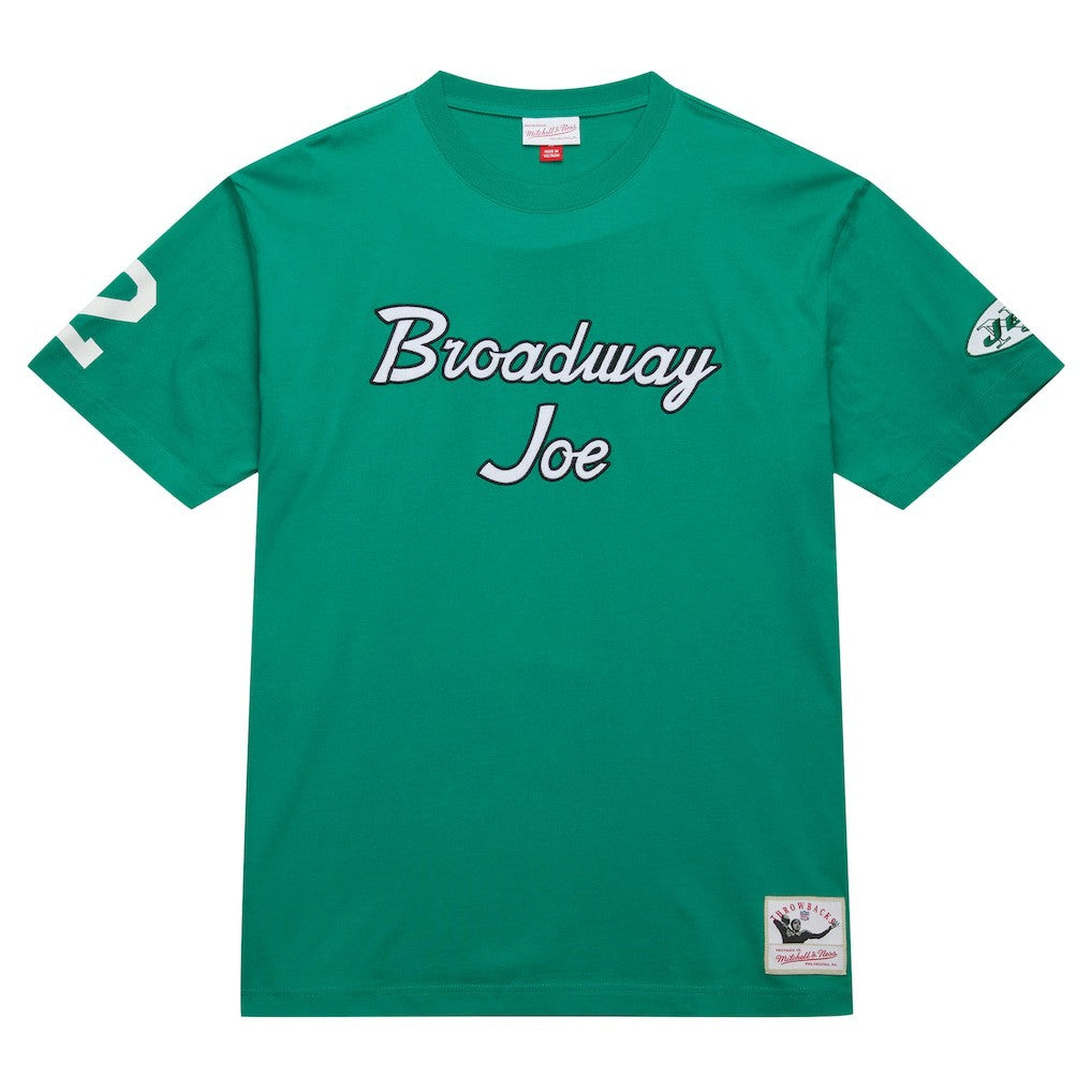 Joe Namath New York Jets Retired Player Nickname T-Shirt Kelly Green