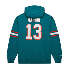 Dan Marino Miami Dolphins Retired Player Name & Number Pullover Hoodie Aqua