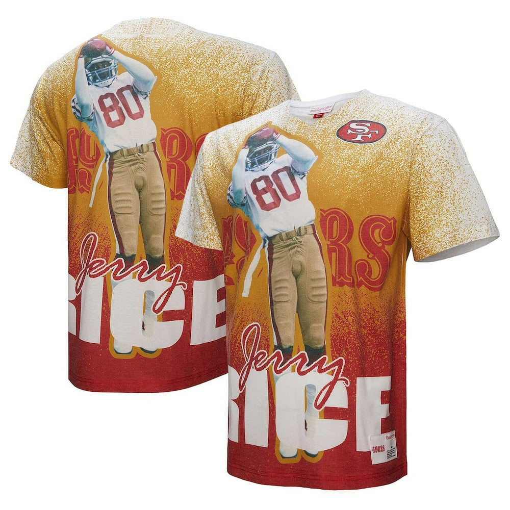 Jerry Rice San Francisco 49ers Burst Retired Player T-Shirt Gray