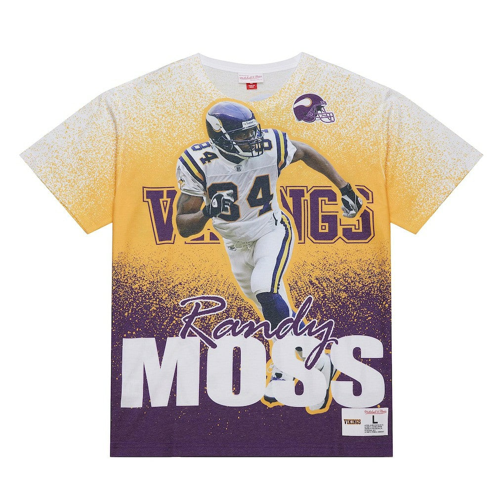 Randy Moss Minnesota Vikings Burst Retired Player T-Shirt Gray