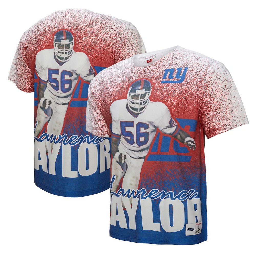 Lawrence Taylor New York Giants Burst Retired Player T-Shirt Gray