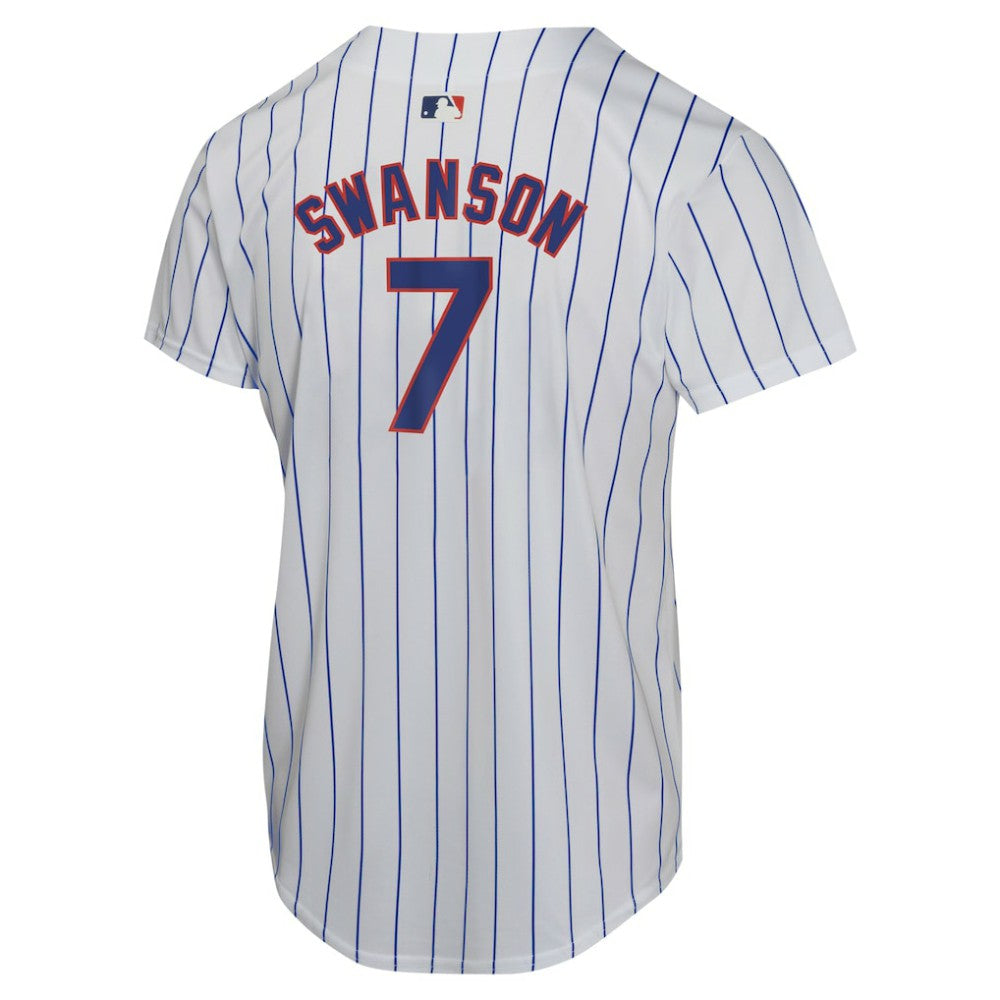 Dansby Swanson Chicago Cubs Nike Youth Home Game Player Jersey - White Jerseys