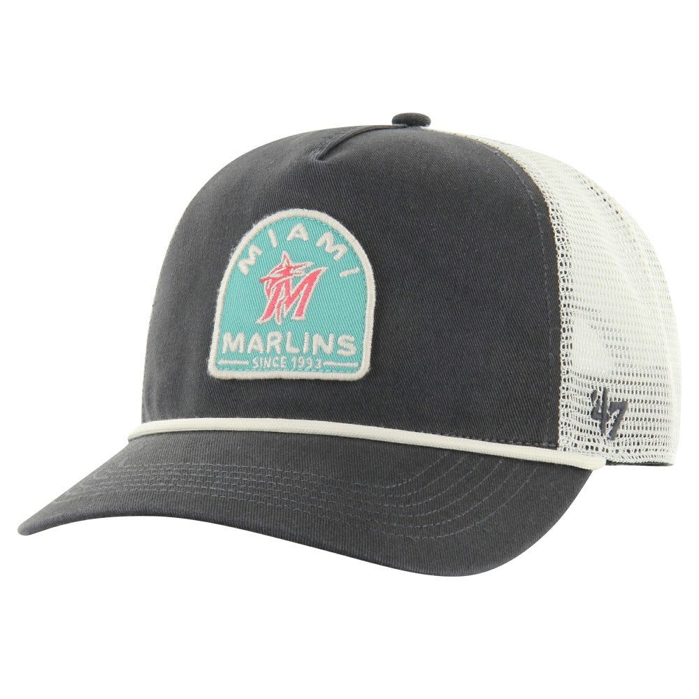 Miami Marlins '47 Cypress Trucker Hitch Adjustable Hat - Charcoal Hats