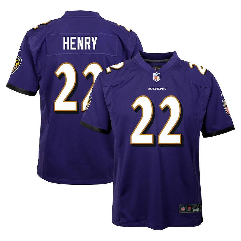 Derrick Henry Baltimore Ravens Youth Game Jersey Purple
