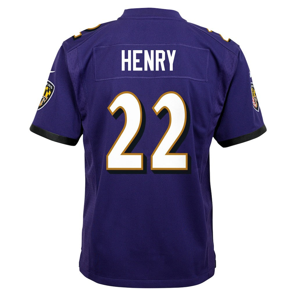 Derrick Henry Baltimore Ravens Youth Game Jersey Purple