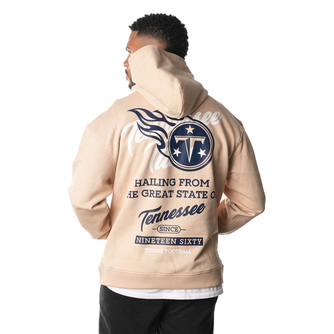 Tennessee Titans The Wild Collective Unisex Fleece Pullover Hoodie Cream