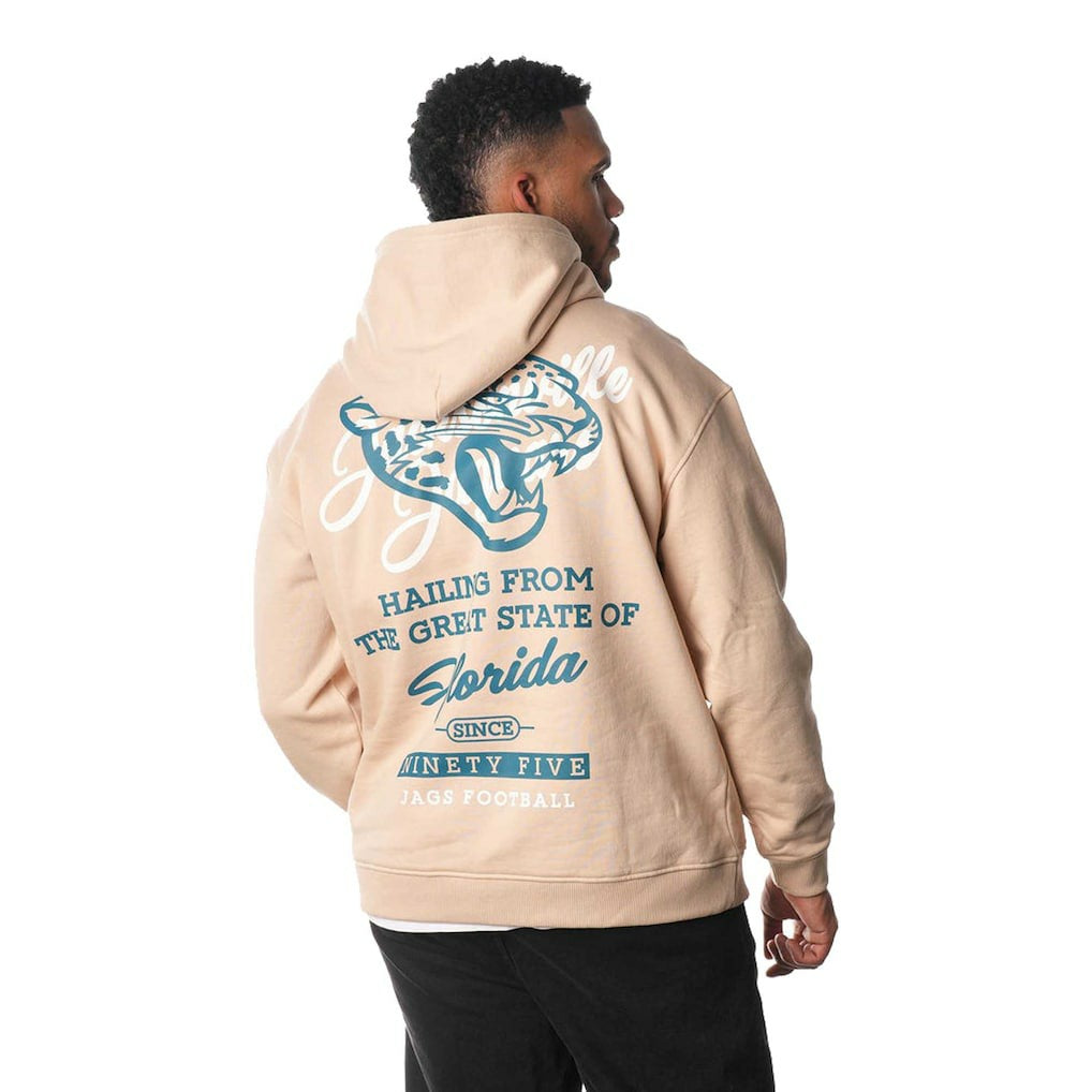 Jacksonville Jaguars The Wild Collective Unisex Fleece Pullover Hoodie Cream