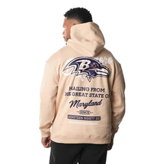 Baltimore Ravens The Wild Collective Unisex Fleece Pullover Hoodie Cream