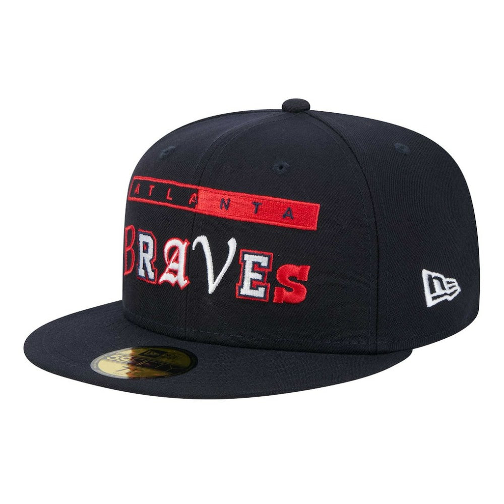 Atlanta Braves New Era Ransom 59FIFTY Fitted Hat - Navy Hats