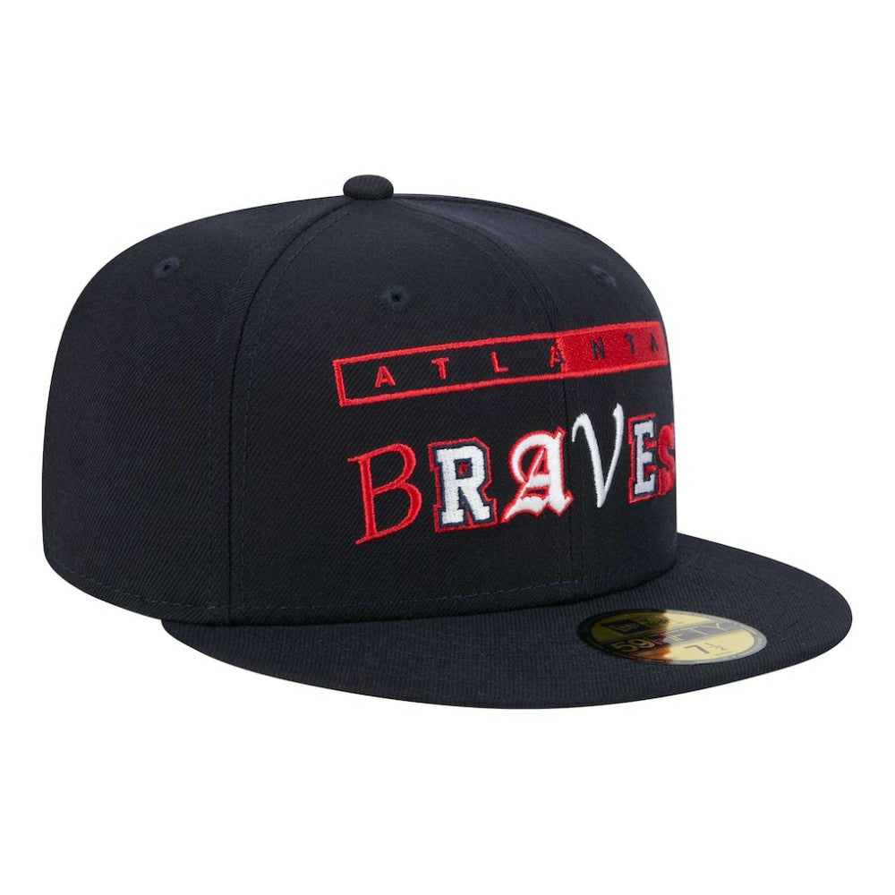 Atlanta Braves New Era Ransom 59FIFTY Fitted Hat - Navy Hats