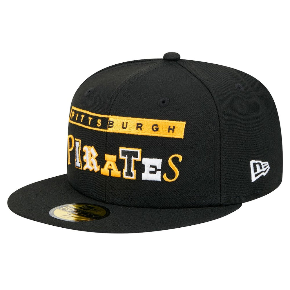 Pittsburgh Pirates New Era Ransom 59FIFTY Fitted Hat - Black Hats