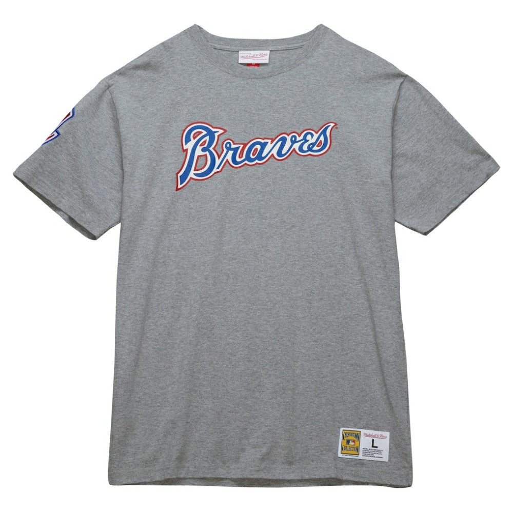 Hank Aaron Atlanta Braves Mitchell & Ness Cooperstown Collection Legends T-Shirt - Heather Gray T-shirts
