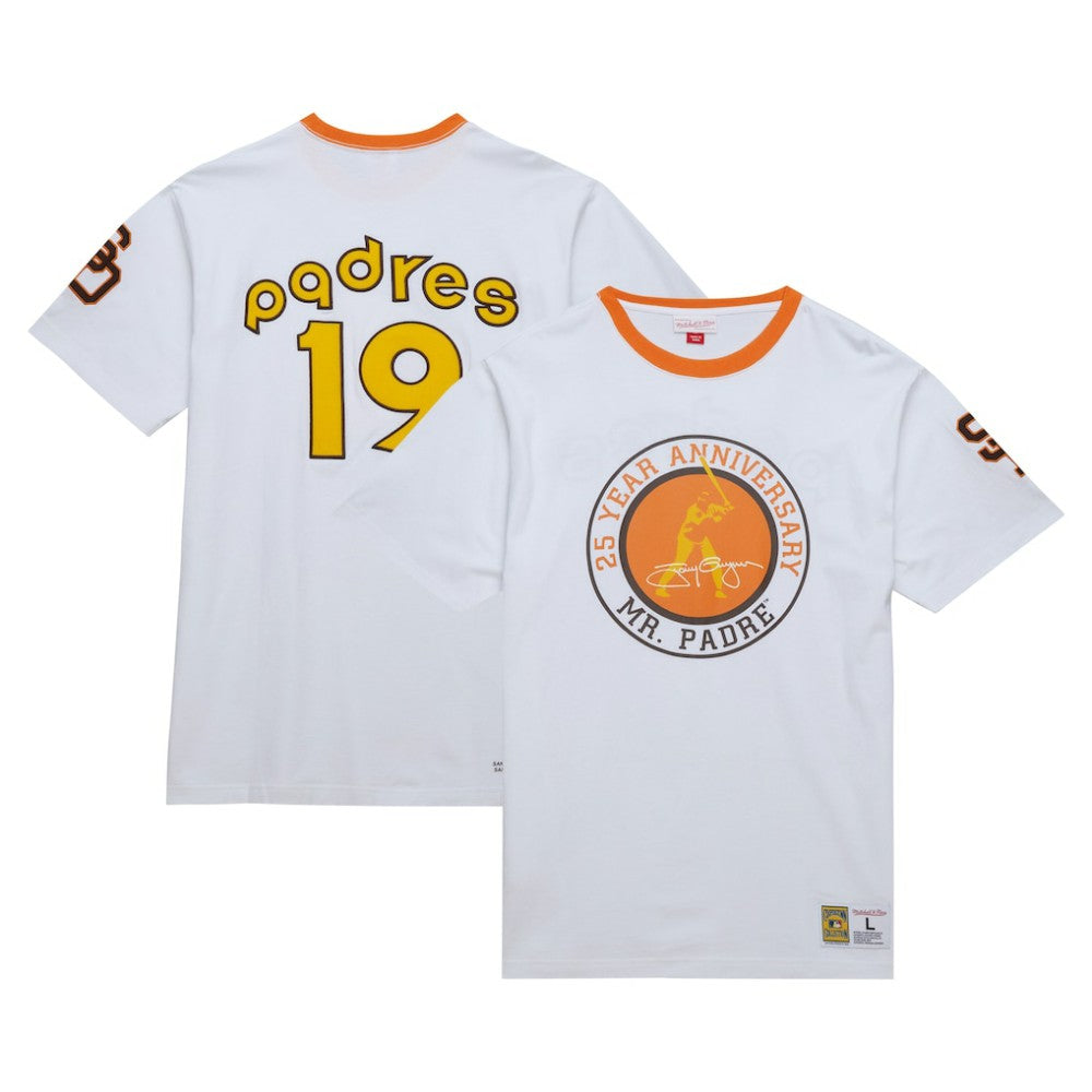 San Diego Padres Mitchell & Ness Cooperstown Collection Player Legends Ringer T-Shirt - White T-shirts