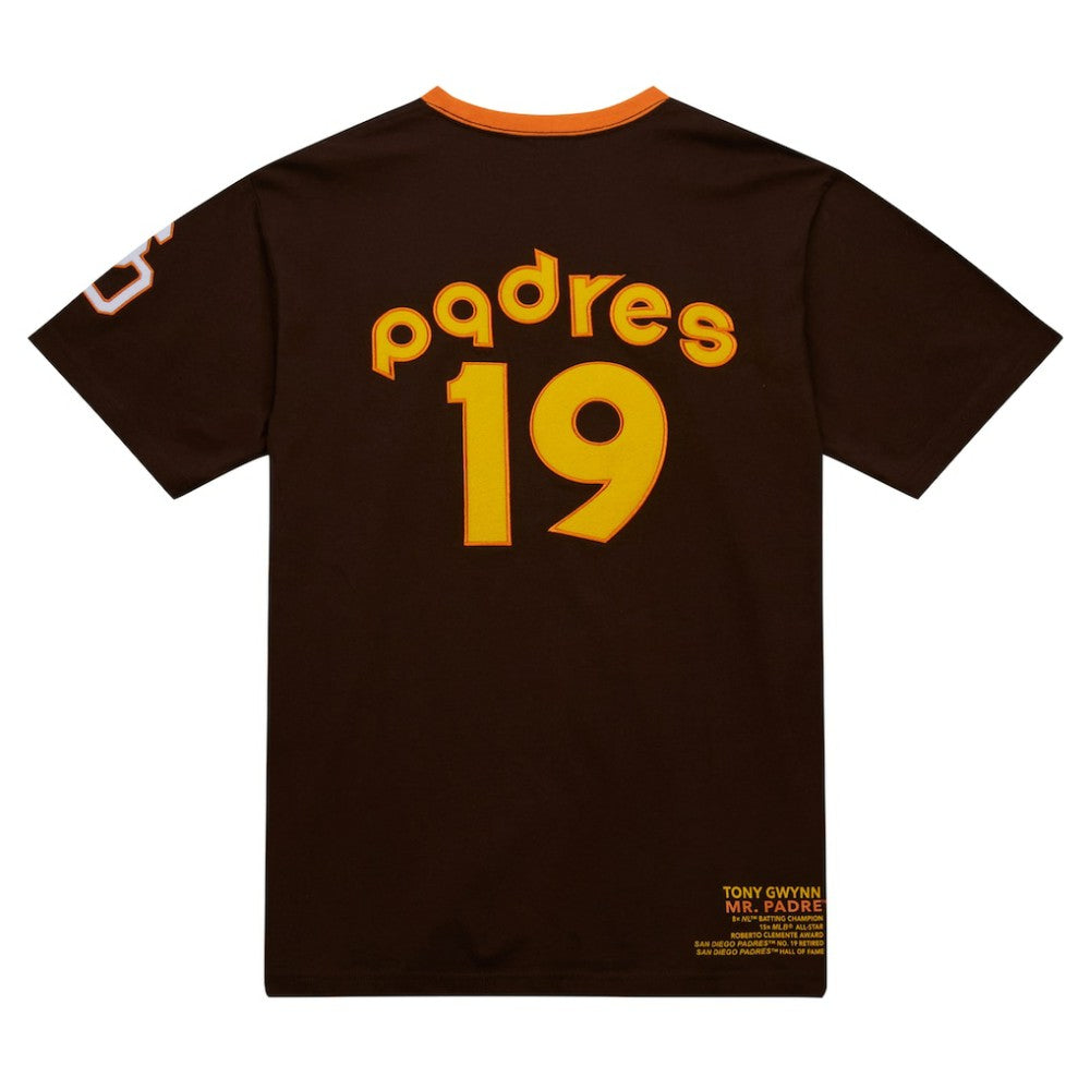 San Diego Padres Mitchell & Ness Cooperstown Collection Player Legends Ringer T-Shirt - Brown T-shirts