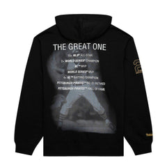 Roberto Clemente Pittsburgh Pirates Mitchell & Ness Vintage Logo Name & Number Pullover Hoodie - Black Hoodies