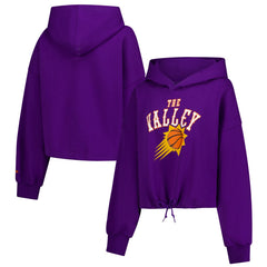 Phoenix Suns Women's 2024/25 City Edition Cropped Pullover Hoodie Purple