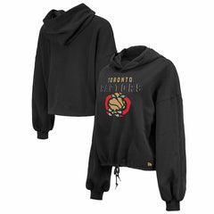 Toronto Raptors Women's 2024/25 City Edition Cropped Pullover Hoodie Black