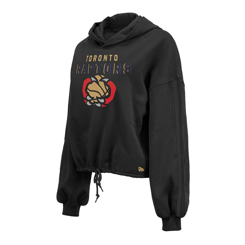 Toronto Raptors Women's 2024/25 City Edition Cropped Pullover Hoodie Black