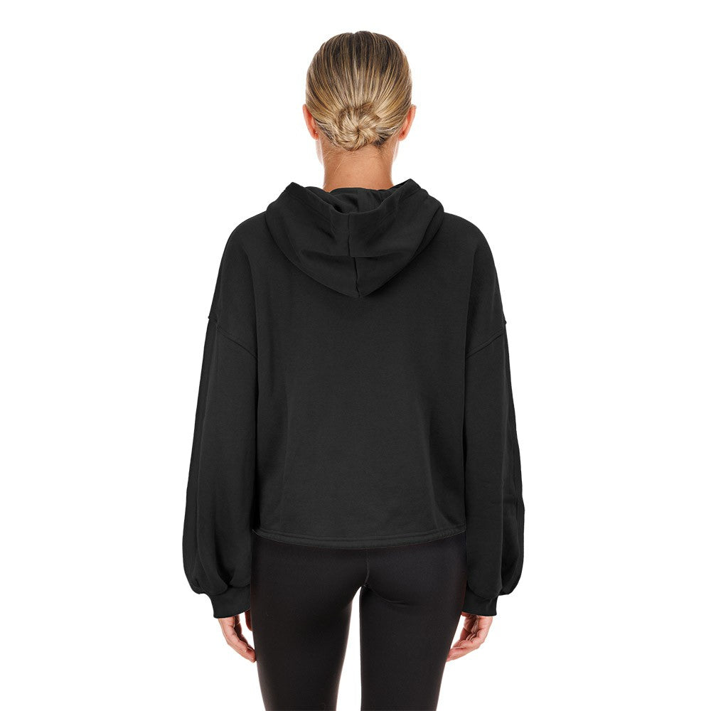 Toronto Raptors Women's 2024/25 City Edition Cropped Pullover Hoodie Black