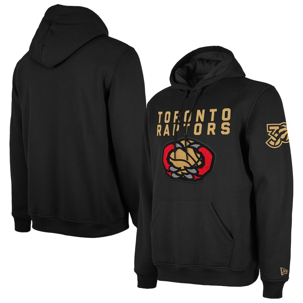 Toronto Raptors 2024/25 City Edition Chenille Heavyweight Pullover Hoodie Black