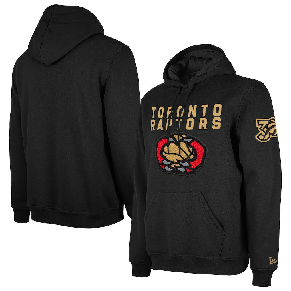 Toronto Raptors 2024/25 City Edition Chenille Heavyweight Pullover Hoodie Black