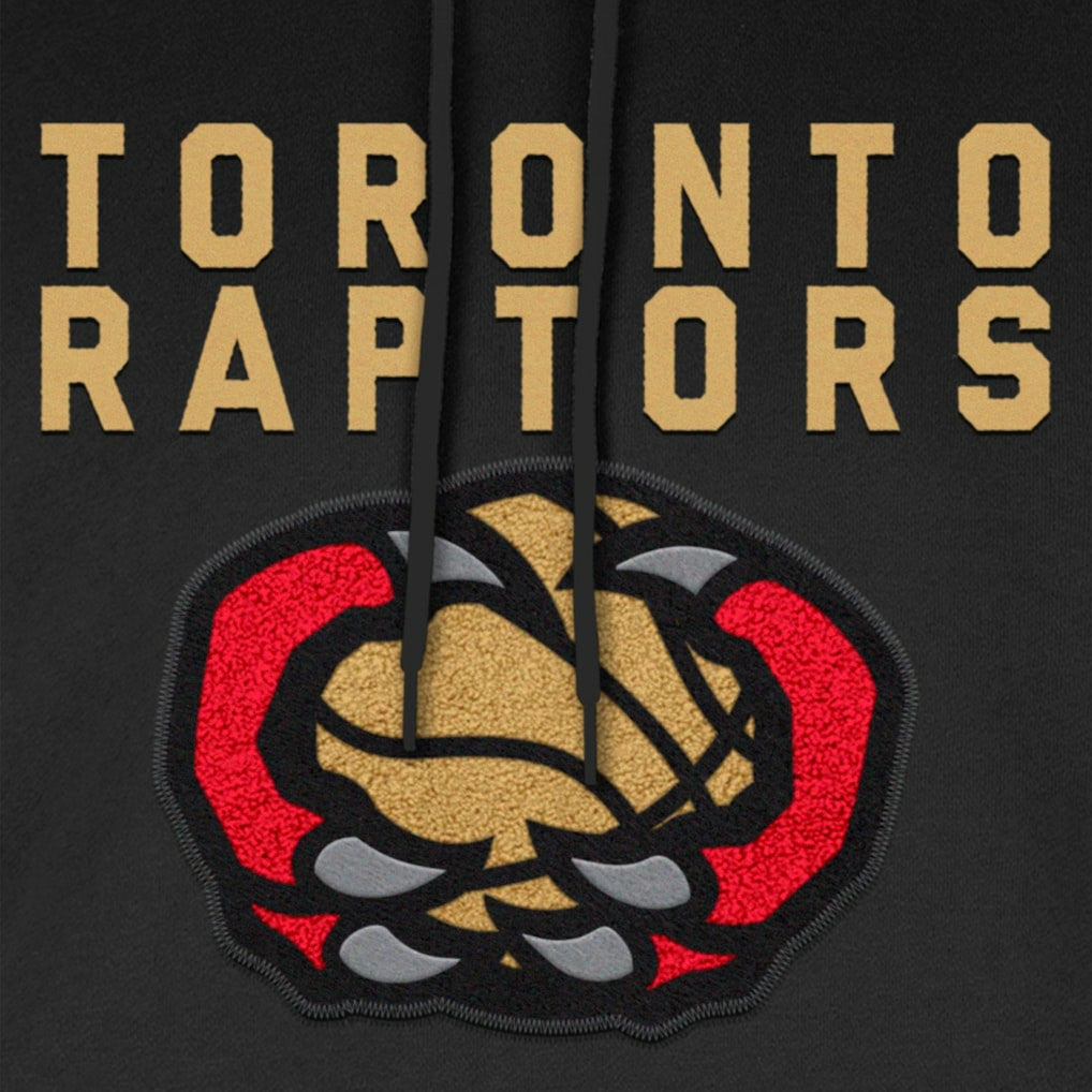 Toronto Raptors 2024/25 City Edition Chenille Heavyweight Pullover Hoodie Black